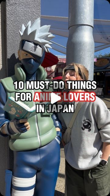 OTAKU IN TOKYO | Anime Tourism💗✨ on Instagram: "TOP 10 MUST-DO THINGS FOR ANIME LOVERS IN JAPAN!!🇯🇵  1️⃣World’s largest anime store (Ikebukuro, Tokyo) 2️⃣ Anime Cafe (Multiple locations) 3️⃣ Anime themed planes (Multiple locations) 4️⃣ Naruto Village (FujiQ Highland, Yamanashi) 5️⃣ Anime pop-up stores (Multiple locations) 6️⃣ Anime exhibitions (Multiple Locations) 7️⃣ Real life anime locations (Multiple locations) 8️⃣ Arcades (Multiple locations) 9️⃣ World’s biggest gashapon store (Ikebukuro, Tokyo) 🔟 Anime Hotels (Multiple locations)  Which do you most want to do?? Let me know in the comments💗  ⬇️TAG your anime loving friends below!!  🙇🏼‍♀️Check out my TikTok (400K!!) and YouTube LINKS IN BIO!!  ⚠️Please feel free to share my videos but make sure to give FULL CREDIT in the video bi Naruto Village, Anime Locations, Anime Cafe, Tokyo Things To Do, Tokyo Trip, Tokyo Anime, Anime Places, Yamanashi, Anime Store