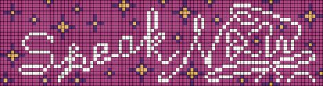 Alpha pattern #147167 Speak Now Alpha Pattern, Pixel Art Pattern, Alpha Patterns, Perler Beads, Friendship Bracelet Patterns, Pattern Art, Bracelet Patterns, Needlepoint, Pixel Art