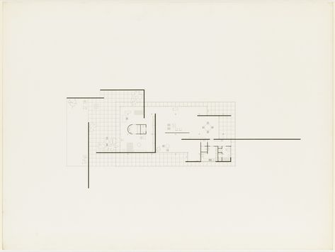 Mies Van Der Rohe Drawings, Mies Van Der Rohe Plan, Mies Van Der Rohe House, Mies Van Der Rohe Architecture, Architecture Classic, Ludwig Mies Van Der Rohe, Floor Plan Layout, Presentation Layout, Architecture Concept Drawings