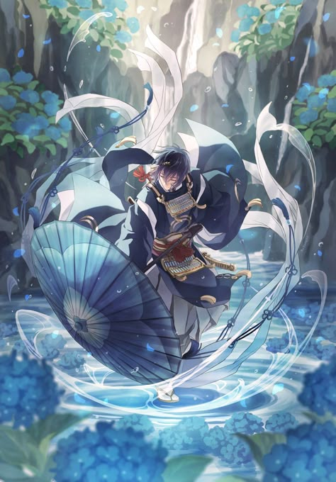 Touken Ranbu Mikazuki, Koi Art, Dnd Art, Character Sheet, Koi, Cute Drawings, Anime Boy, Drawings, Anime