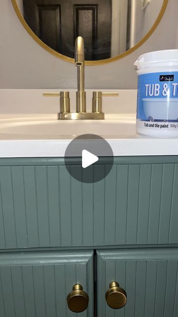 Kyra Wright | DIY your house into a HOME on Instagram: "#ad I recently transformed our vanity but the sink needed some help. Thanks to @dwilpaint I was able to make our sink look brand new!
It was super easy to use and dried super quick. It comes in a variety of colors and can be used on your bathroom tub, floor tile, countertops and more.

The link is available in my bio!

Use Kyra30 to get 30% off!!
Product used: DWIL tub and tile refinishing kit

#dwil #dwilpaint #bathroomdecor #bathroommakeover" Bathroom Sink Diy Ideas, Painting Sinks Diy Bathroom, Diy Bathroom Makeover On A Budget, Tub And Tile Refinishing Kit, Refinished Vanity, Stain Furniture, Tub And Tile, Tile Refinishing, Staining Furniture