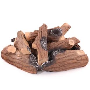 Fake Logs For Gas Fireplaces | Wayfair Gas Fireplace Outdoor, Fake Fireplaces, Propane Fireplaces, Indoor Gas Fireplace, Fireplace Vent, Vented Gas Fireplace, Tabletop Fire Bowl, Fireplace Outdoor, Indoor Outdoor Fireplaces