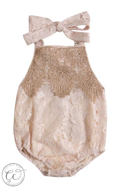 Available in practical, always stylish off-white for a subtle, clean look. Help her stay cool and comfortable during the hot summer months with this light and breezy sleeveless garment. The eye-catching lace pattern is sure to help her stand out from the crowd. She'll feel relaxed all day in this soft, breathable cotton. Outfits For Birthday Photoshoot, Infant Baby Girl, Backless Romper, Romper Bodysuit, Newborn Romper, Backless Jumpsuit, Body Suit Outfits, Cake Smash Outfit