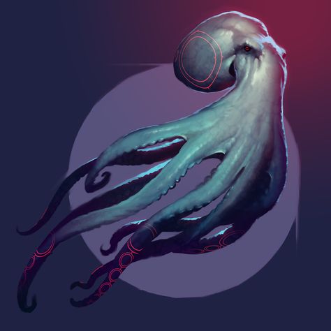 Banner Image, Octopus Art, Creature Artwork, Alien Concept, Alien Concept Art, Character Sketches, Soul Art, Monster Design, Art Academy