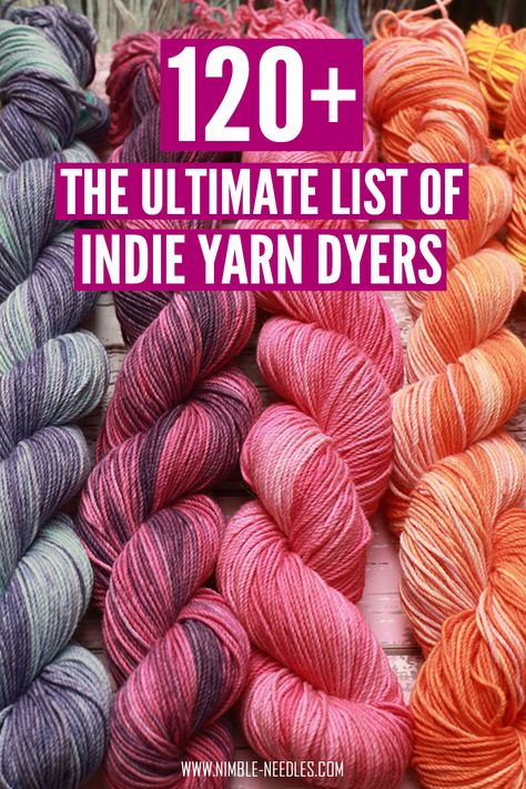 The best indie yarn dyers for knitting and crochet. This is a massive resource if you want to find the best yarn for your next projects. Beautiful colorways, speckles, hue shifts, and semi-solids all the way. Click at your own peril (smirk)  #knitting #knit #crochet #yarn #dyi Crochet Accessories Pattern, Crochet Accessories Ideas, Crochet Accessories Jewelry, Crochet Accessories Free Pattern, Yarn Color Combinations, Dyeing Yarn, Crochet Accessory, Yarn Spinning, Indie Dyed Yarn