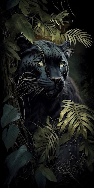 A poster of a black jaguar with green le... | Premium Photo #Freepik #photo #panther #jungles #sumatran #panthera Black Jaguar Animal, Jaguar Wallpaper, Augmented Reality Art, Black Panther Tattoo, Panther Pictures, Font Tattoo, Panther Cat, Jaguar Animal, Panther Art