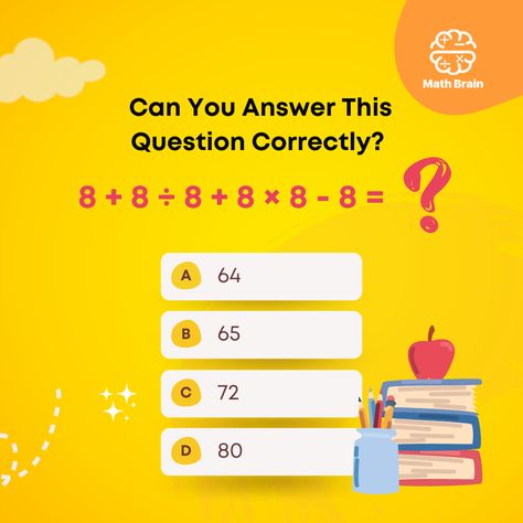 Can You Answer This Question Correctly? 🤔🤔👇👇 #mathquiz #quiz #mathtricks #mathsquiz #dailyquiz #questionoftheday #math Math Quiz, Class 6 Maths, Quiz Design, Answer This Question, Tricky Questions, Math Questions, Mental Math, Question Of The Day, Math Tricks