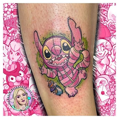 Stitch Mashup, Katie Elizabeth, Lilo And Stitch Tattoo, Disney Inspired Tattoos, Cheshire Cat Tattoo, Stitch Tattoo, Inspired Tattoos, X Stitch, Tat Ideas