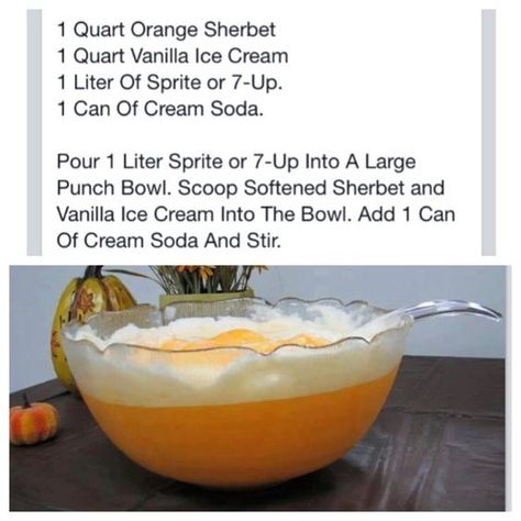 Dreamsicle Orange Punch, Orange Dreamsicle Punch, Orange Cream Punch, Dreamsicle Punch, Sherbet Punch Recipes, Party Punches, Sherbet Punch, Orange Punch, Party Punch Recipes