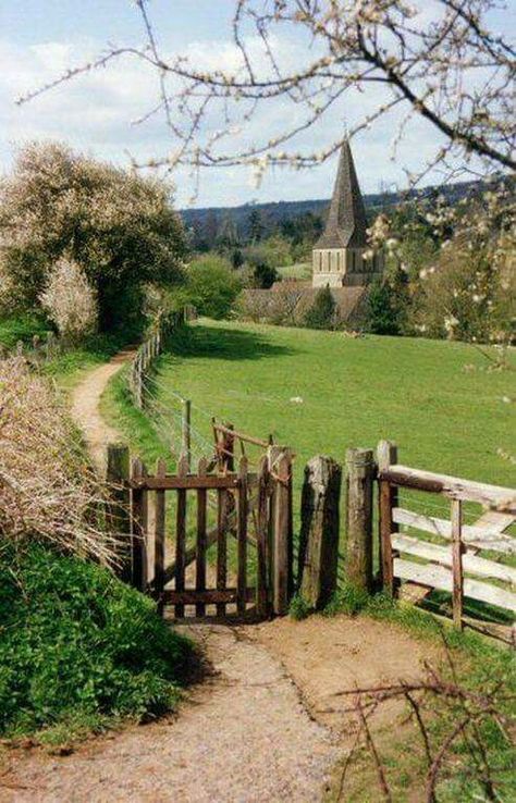 Surrey, England Wooden Gate, Country Churches, English Village, Country Church, Old Churches, British Countryside, St James, English Countryside, British Isles