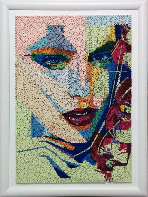 Name Your Project, Quilling, Paper art Quilling Portrait Faces, Paper Quilling Portrait, Quilling Painting, Quilling Paper Art Ideas, Quiling Paper Art, Family Art Projects, Cat Art Painting, Paper Mosaic, Paper Quilling Flowers