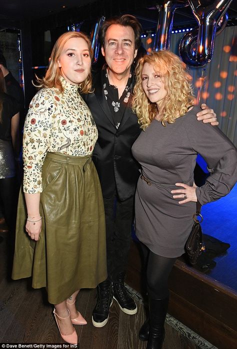 Party people: Jonathan Ross bought his daughter Honey Kinney and wife Jane Goldman to InSt... Jane Goldman, Jonathan Ross, Eccentric Style, Party People, Xmen, In London, Leather Skirt, Honey, London