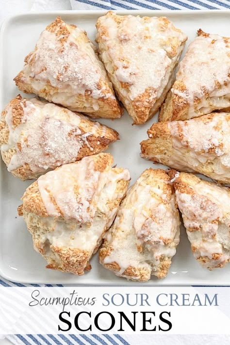 The best Sour Cream Scones are the best scones you will ever eat! And they go from a sweet treat to a savory depending on what you add to this versatile recipe! Cream Scones Recipe, Sour Cream Scones, The Best Scones, Best Scones, Best Scone Recipe, Make Sour Cream, Stone Gable, Scones Recipe Easy, Pastry Ideas