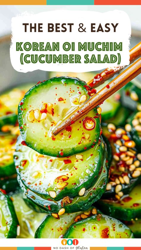 Korean Oi Muchim Recipe (Cucumber Salad) Korean Cucumber And Carrot Salad, Grated Cucumber Salad, Korean Marinated Cucumbers, Korean Cucumbers Recipe, Gochugaru Cucumber, Cucumber Rice Vinegar Salad, Korean Zucchini Side Dishes, Persian Cucumber Recipe, Cumber Salad Recipe