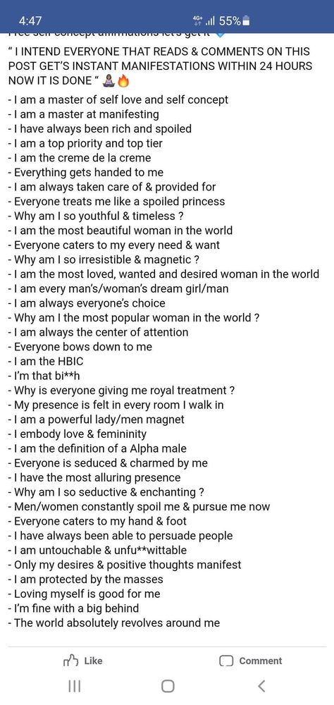 Rules -affirming scripting subs visualizing etc are the best way to manifest but any works just as well = the way I manifest is the best way! I have the most effective manifestation methods, I’m a powerful manifestor, my affirmations(or whatever method you want) are the quickest and best to ever exist! -everything positive manifests in a week or less -I’m always in my desired state + I’m always in the easiest quickest and best way to my desires -everything always works out for me there is al Best Way To Manifest, I Manifest, Manifestation Methods, Manifest Love, Hands To Myself, Self Concept, Good Week, Aesthetic Rooms, Self Love Affirmations