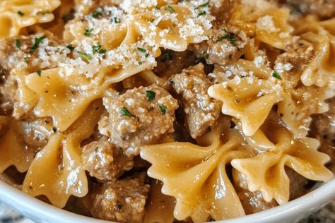 Creamy Italian Sausage and Bowtie Pasta Sausage And Bowtie Pasta, Italian Sausage Bowtie Pasta, Bowtie Pasta, Italian Sausage, Dinner Time, Favorite Recipes, Pasta, Bowl, Quick Saves