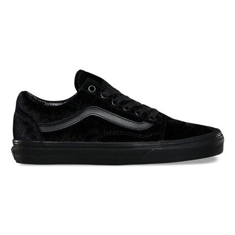 The Velvet Old Skool, the Vans classic skate shoe and first to bare the iconic sidestripe, is a low top lace-up featuring velvet uppers, re-enforced toecaps to withstand repeated wear, padded collars for support and flexibility, and signature rubber waffle outsoles. Vans Wedding, Velvet Vans, Black Slip On Vans, Cute Vans, Vans Yellow, Tenis Vans, Old Skool Black, Pink Vans, Awesome Shoes