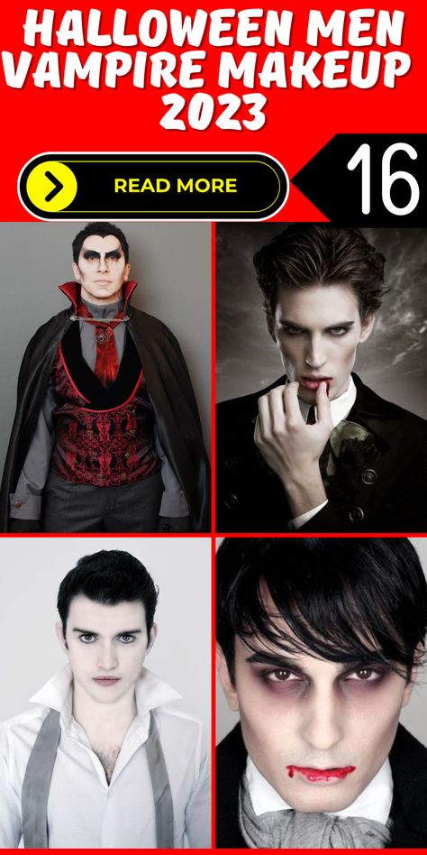 Unlock Your Inner Vampire with Halloween Men Vampire Makeup 2023: Dive into Gothic and Aesthetic Mens Costume Ideas for Halloween 2023. Discover the art of Simple Male Vampire Makeup and achieve stunning, captivating looks that showcase your unique style. Explore Mens Halloween Vampire Makeup Ideas that redefine the essence of Gothic allure. Male Vampire Makeup Halloween, Man Vampire Makeup, Vampire Makeup Looks Men, Men’s Vampire Makeup, Vampire Male Makeup, Vampire Men Makeup, Vampire Make Up Men, Dracula Makeup For Men, Vampire Halloween Costume Men