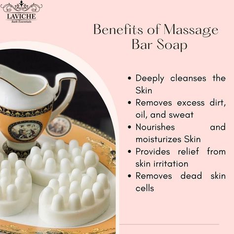 Massage Bars Diy, Massage Soap Bars, Massage Bar Soap, Bath Salts Diy Recipes, Soap Packaging Diy, Bathing Essentials, Diy Vitamin C Serum, Massage Soap, Benefits Of Massage