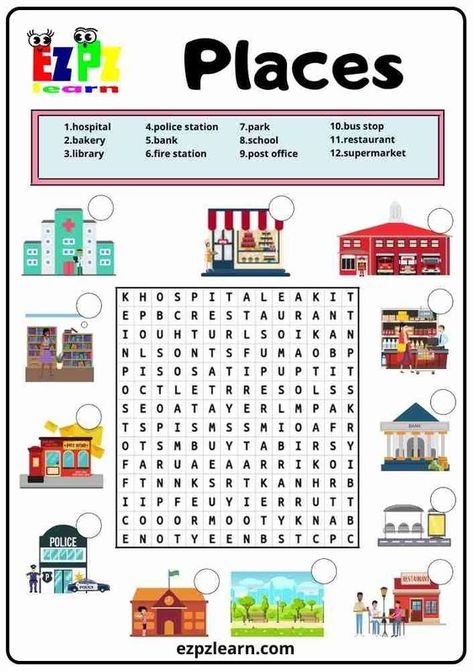 Things Around Us Worksheet, Wordsearches For Kids, Word Puzzles For Kids, Word Search For Kids, Free Printable Word Searches, English Grammar For Kids, Grammar For Kids, English Activities For Kids, Word Search Printables