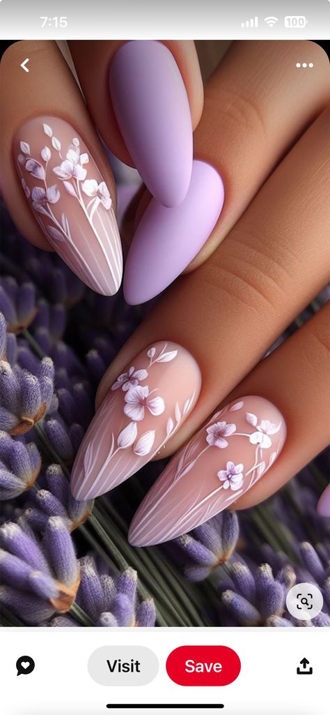 Forest Fairy Nails, Fairy Nails, Fairy Wedding, Nails Polish, Lavender Wedding, Forest Fairy, Floral Theme, Flower Nails, Wedding Nails