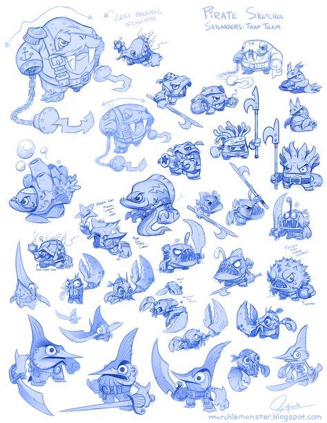 ArtStation - Skylader's Trap Team Enemy Concept Sketches, Jeff Murchie Skylanders Characters, Concept Sketches, Sketch Photoshop, Food Fantasy, Stick Art, Toy Design, Skylanders, Gundam Art, School Tattoo