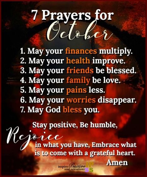 October Prayer Quotes, Divine Inspiration And Prayers, October Pictures, Good Morning Quotes Friendship, October Quotes, Trust Gods Plan, God Bless Us All, Month Of October, Good Morning Quote