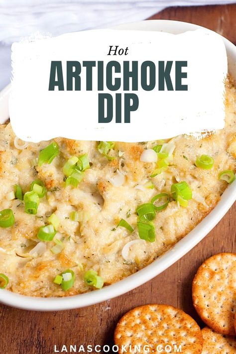 This retro Hot Artichoke Dip recipe is going to be the hit of your next party! Everyone loves a cheesy, warm dip to spread on crackers and enjoy with a nice glass of wine. This blast from the past is still as good today as it was decades ago! Hot Artichoke Dip Recipe, Nachos Supreme Recipe, Hot Artichoke Dip, Nachos Supreme, Baked Artichoke, Chili Cheese Dips, Spicy Dip, Artichoke Dip Recipe, Artichoke Dip