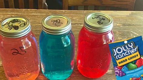 Watermelon Jolly Rancher Moonshine, Jolly Rancher Moonshine Recipes, Carmel Apple Moonshine Recipes, Grape Jolly Rancher Moonshine, Jolly Rancher Moonshine, Moonshine Flavors, Lemonade Moonshine Recipe, Moonshine Drinks, Moonshine Recipes Homemade