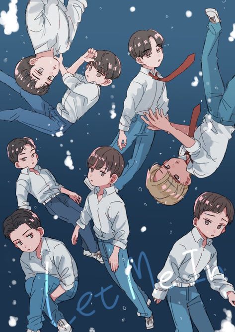 Exo Anime, Exo Chibi, Exo Art, Exo Fan Art, Exo Ot12, Exo Fan, Let Me In, Great Photos, Baekhyun