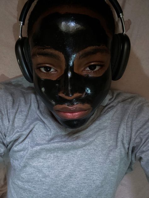 Black Face Mask Skin Care, Black Face Mask Aesthetic, Black Boy Aesthetic, Face Mask Skin Care, Face Mask Aesthetic, Mask Aesthetic, Skin Care Face Mask, Black Face Mask, Skin Mask