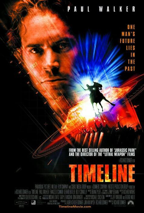 TIMELINE (2003) Timeline Movie, Action Movie Poster, Tv Series To Watch, Tv Series Online, Thriller Movie, Movie Genres, About Time Movie, 14th Century, Action Movies