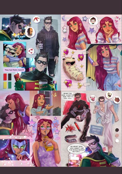 Starfire Character Art, Starfire Outfits Fanart, Starfire And Nightwing Fan Art, Nightwing And Starfire Fanart, Starfire And Robin Fanart, Robin And Starfire Fanart, Starfire X Nightwing, Starfire X Robin Fanart, Starfire And Nightwing