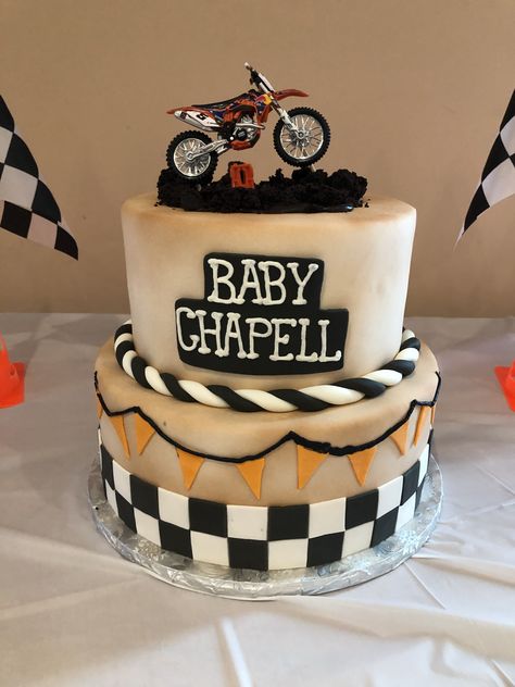 Motocross Baby Shower Ideas, Baby Shower Motorcycle, Motocross Baby, Bike Baby, Grey Baby Shower, Baby Bike, Grey Baby, Baby Shower Cake, Baby Shower Theme