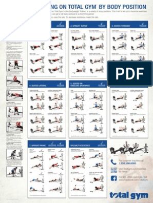 Total Gym 1000 | PDF | Human Leg | Arm Total Gym Workouts For Men, Total Gym Workouts For Women, Total Gym Exercise Chart, Teen Workout, Gym Hacks, Total Gym Workouts, Exercise Chart, Bench Workout, Pants Rack