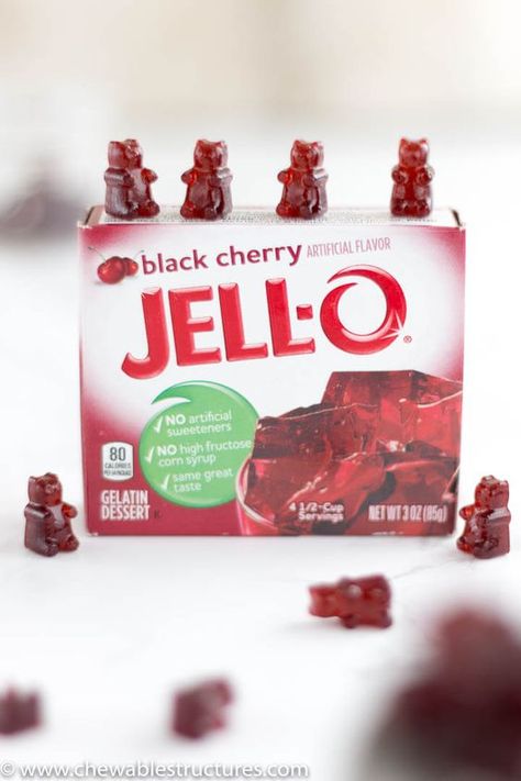 Jello Gummy Bear Recipe, Gummy Bear Recipe With Jello, Jello Gummy Bears, Make Gummy Bears, Gummy Bear Recipe, Making Gummy Bears, Homemade Gummy Bears, Homemade Gummies, Hot Fudge Cake