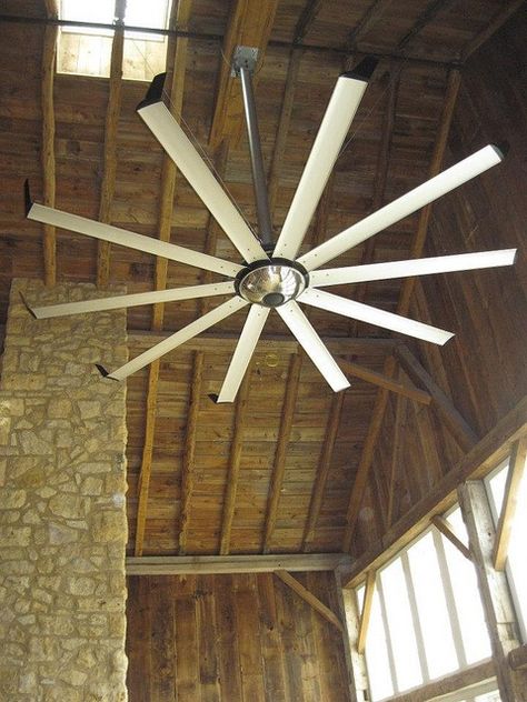 Element Fan by Big Ass Fans by Big Ass Fans, via Flickr Giant Ceiling Fan, Barn Party, Elegant Farmhouse, Large Ceiling Fans, Country Homes, Modern Mansion, Industrial Modern, Forest House, Industrial House