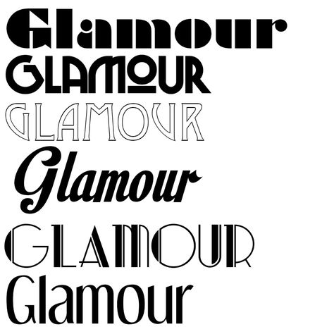 Art Deco/Glamour Fonts Old Hollywood Graphic Design, Glamour Graphic Design, Hollywood Typography, Glam Typography, Art Deco Glamour, Info Board, Vintage Hollywood Glamour, Type Treatments, Skincare Aesthetic