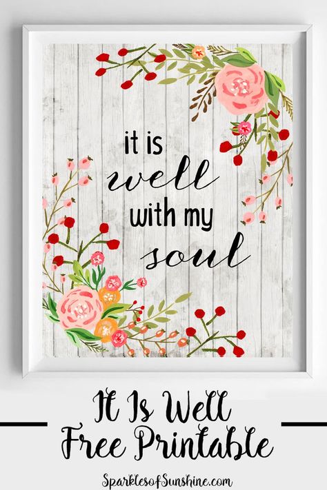 Free Christian Printables, Every Good And Perfect Gift, Printable Scripture, Spring Printables, Free Printable Wall Art, It Is Well With My Soul, Free Printable Art, Free Soul, Christian Printables