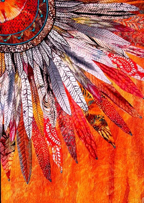 Art Feather Art, Art Textile, Native Art, Native American Art, Art Journals, Fabric Art, Indian Art, Art Quilts, Medium Art