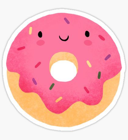 Donut Sticker, Lacing Cards, Work Stickers, Tumblr Stickers, Baby Stickers, Kawaii Stickers, Stickers For Sale, Mail Art, Aesthetic Stickers