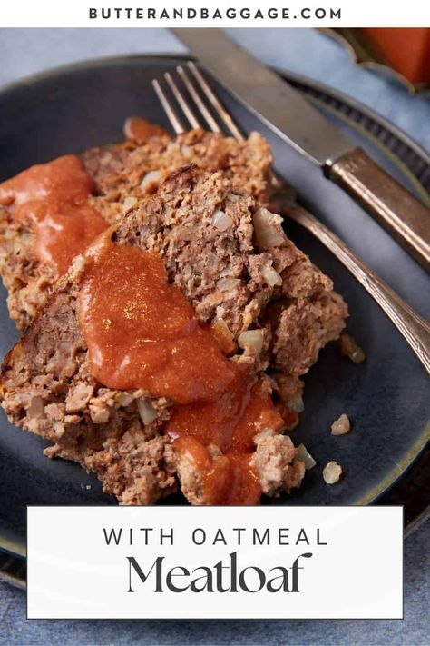 Juicy Meatloaf, Meatloaf With Oatmeal, Old Fashioned Meatloaf, Moist Meatloaf, Perfect Meatloaf, Meatloaf Sauce, Meatloaf Glaze, Pork Roll, Good Meatloaf Recipe