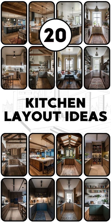 Island Only Kitchen Layout, Kitchen Layout Plans U Shape With Island, Kitchens Design Layout, Oblong Kitchen Layout, 7x8 Kitchen Layout, 16x20 Kitchen Layout, Range In Island Kitchen Layout, Open Kitchen Plans With Island, Corner Kitchen Sink Ideas Layout