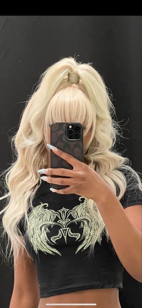 Short Frontal Hairstyles, Blonde Weave Hairstyles, Black Blonde Hair, Frontal Wig Hairstyles, Frontal Hairstyles, Pretty Hair Color, Hot Hair Styles, Dope Hairstyles, Hair Ponytail Styles