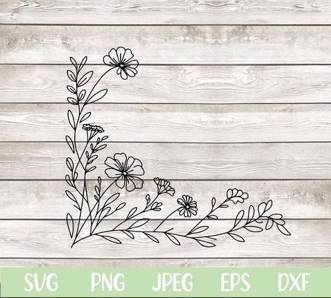 Corner Borders Designs, Floral Corner Border Design, Flower Borders Design, Corner Designs Border, Flower Corner Border Design, Floral Corner Border, Flower Border Design, Presentation Ideas For School, Wedding Borders