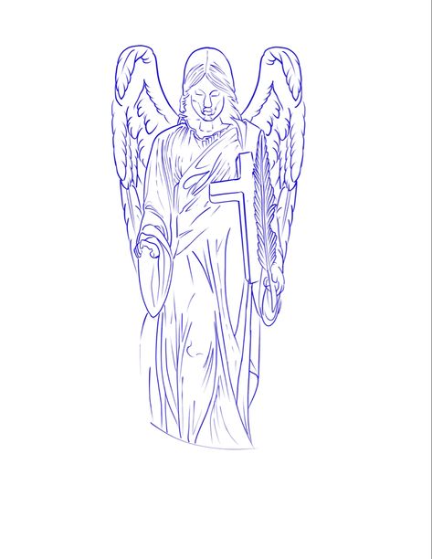 Kneeling Angel Tattoo Design, Angel Tattoo Designs For Men Stencil, Stairway To Heaven Tattoo Stencil, Praying Angel Tattoo, Praying Angel Tattoo Designs, Angel Holding Cross Tattoo, Cross Tattoo Stencil, Praying Angel Tattoo Stencil, Stencil Tattoos