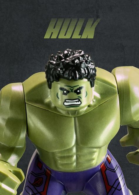 Hulk Poster Lego - Lego prints Lego Hulk, Hulk Poster, Hulk Movie, Poster Marvel, Board Crafts, Marvel Hulk, Thanos Marvel, Lego Super Heroes, Lego Photography