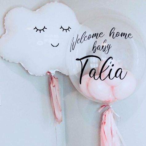 Baby Welcome Room Decoration, Welcome Baby Balloons, Chhathi Decoration, Welcome Home Baby Girl, Welcome Home Decorations, Decor Balloons, Baby Welcome, Welcome Home Baby, Baby Balloon