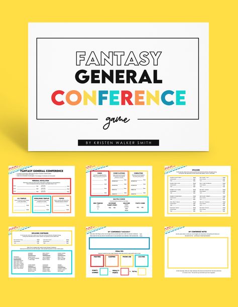 Fantasy General Conference Game - Kristen Walker Smith General Conference Fantasy Game, General Conference Mutual Activities, Seminary General Conference Ideas, Lds Conference 2023, Fantasy General Conference, General Conference Review Games, Yw General Conference Ideas, General Conference Traditions, General Conference Games