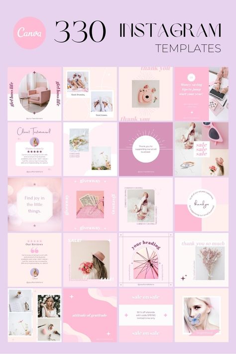 330 Pastel Instagram Template Bundle | Lavender Crown Co | Grab your pink pastel instagram post template bundle and create a cohesive instagram feed! Never worry about your instagram feed design again. This bundle includes 330 pastel instagram post and story templates. They are fully editable in Canva. Change colors, fonts, text and more! Click here to get yours today! Instagram Templates Story Questions, Story Questions Instagram, Pink Instagram Post, Lavender Crown, Instagram Feed Design, Questions Instagram, Cohesive Instagram Feed, Canva Instagram Post, Story Questions